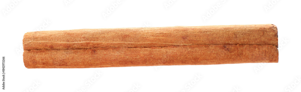 Fototapeta premium One dry cinnamon stick isolated on white