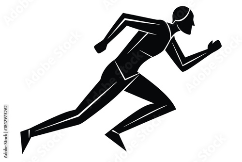 running silhouette icon