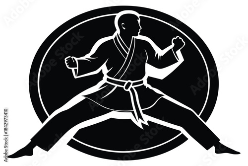karate silhouette icon