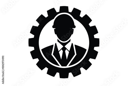 engineer silhouette icon