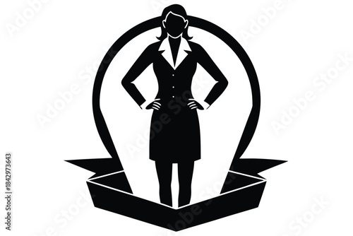 businesswoman silhouette icon