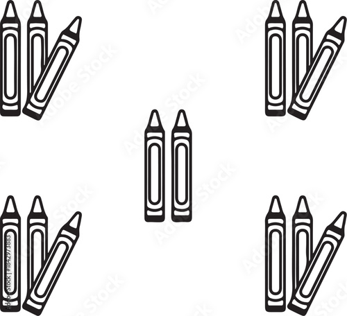 Crayons arranged in groups school supplies stationery also transparent background