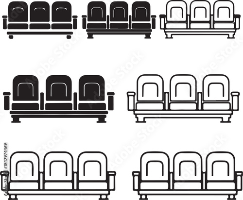Waiting area seating arrangements chairs benches also transparent background