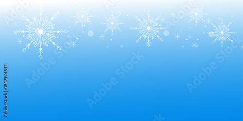 winte blue background with snowflakes