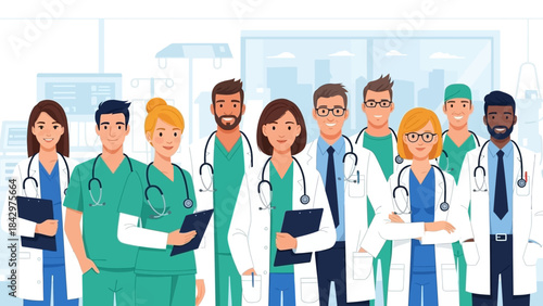 Diverse Healthcare Professionals Team