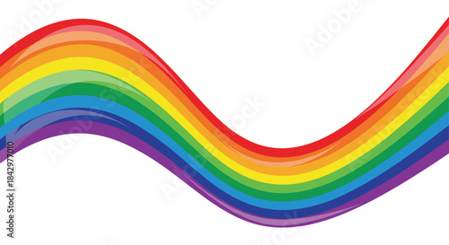 A colorful rainbow wave.