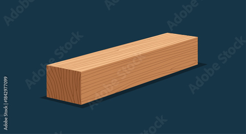A wooden beam on a dark background.