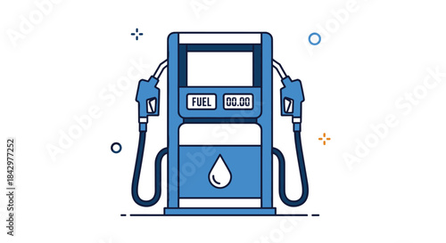 Illustration depicting a modern fuel pump, representing energy and automotive resources.