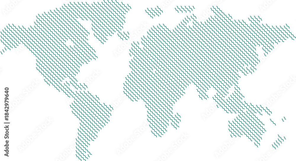 Fototapeta premium World Map – Global Countries Outline Vector