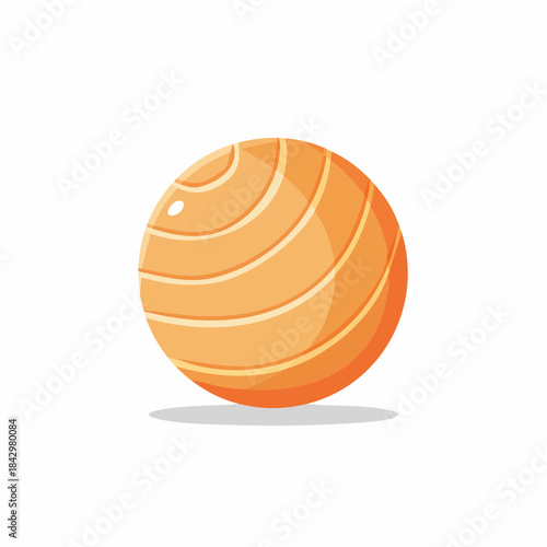 Illustrated Exercise Ball for Fitness, Gym Training, and Home Workout Equipment, Healthy Lifestyle