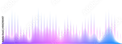 Audio wave. Neon gradient tune pulse graph