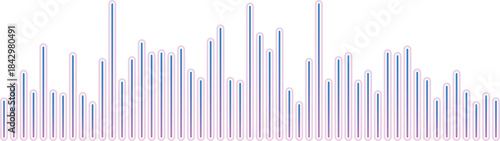 Music equalizer line graph. Impulse tune motion