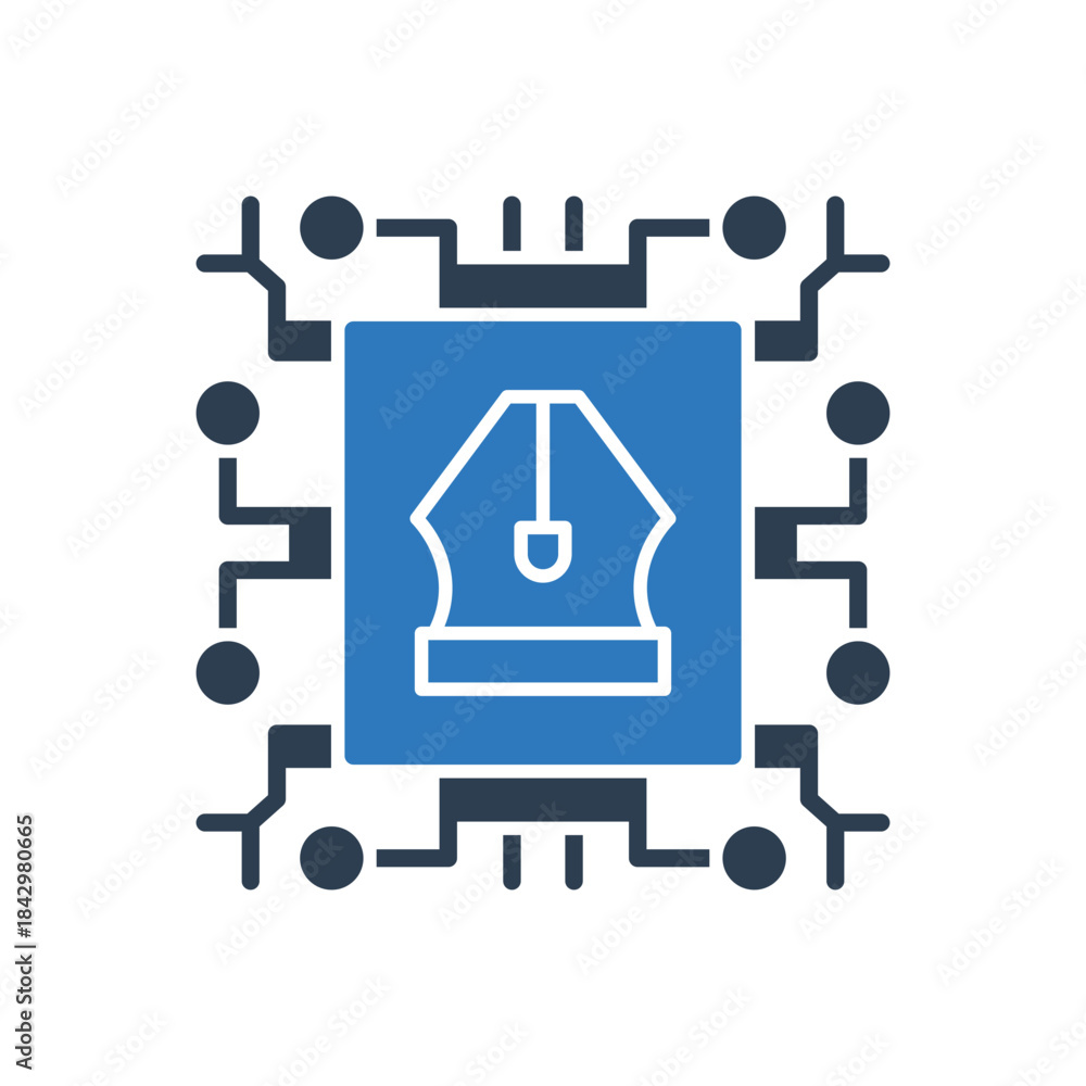 Obraz premium AI Pen Tool Icon