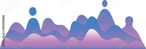 Neon waveform. Music beat frequency digital graph