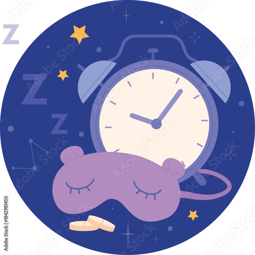 Healthy sleep icon. Bedtime and comfort sleeping mask