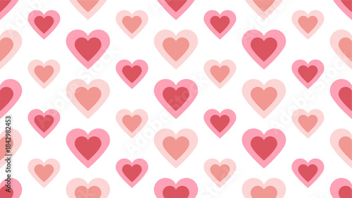 Seamless Pastel Heart Pattern Background for Valentine’s Day