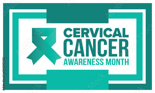 Cervical Cancer Awareness Month. Celebrate annual in January. Woman healthcare. Girl solidarity. Cancer prevention. Female disease. Medical healthcare concept. Poster, banner and background. Vector