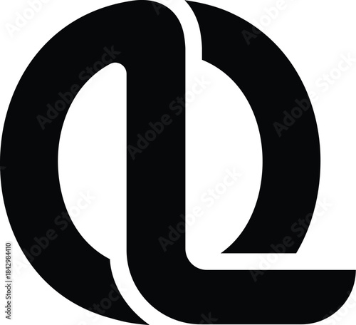 Letter OL, LO monogram logo