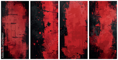  abstract grunge punk texture background in dark red and black color tones