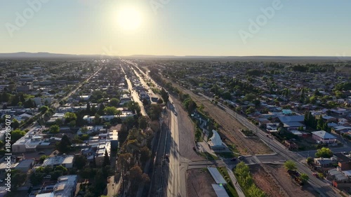 Aerial view of the city of 