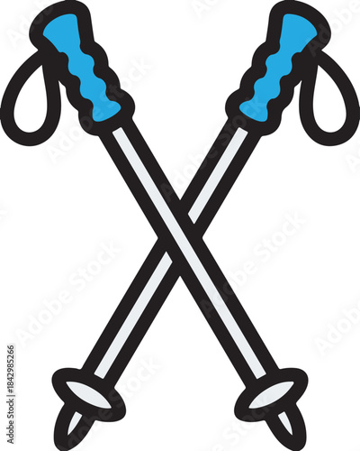 Ski poles icon
