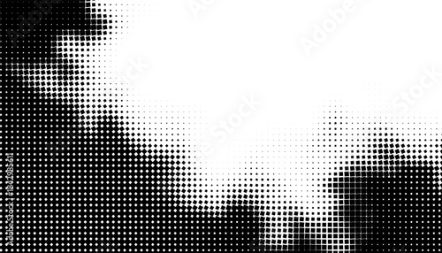 Smooth transition of halftone pattern with geometric shapes for sporty and modern background. Vector Format Illustration 