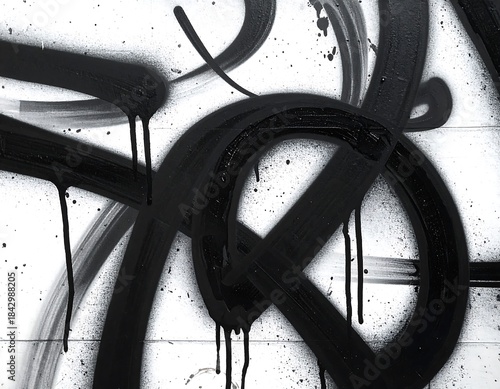 Dynamic expressionism with stark graffiti contrasts for modern artwork creation