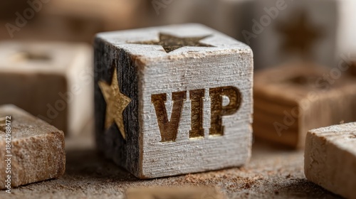 Wallpaper Mural Limited offer with personalization marketing concept featuring wooden cube blocks with star icon for exclusive customers Torontodigital.ca