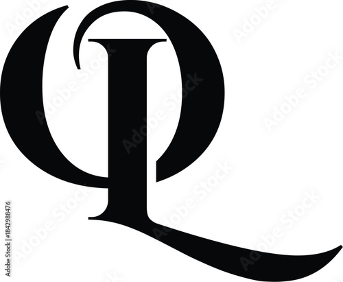Letter OL LO minimalist logo
