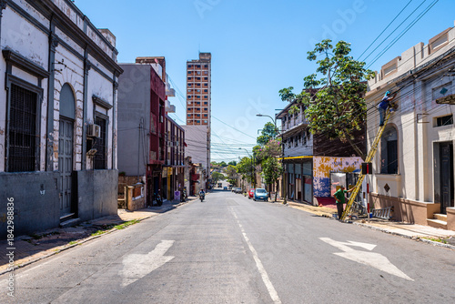Cuadro en lienzo street view of Asuncion city, Paraguay