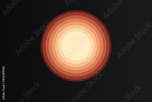 Fototapeta Naklejka Na Ścianę i Meble -  Luminescent Depth 3D Tunnel in Warm Hues