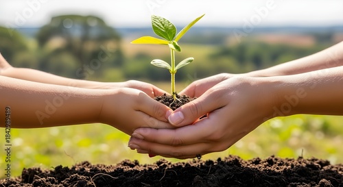 Soybean plant seedling