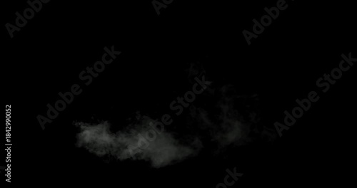 A realistic cold breath vapor effect showing visible frost vapor exhale on a dark background. Perfect for winter scenes cinematic VFX horror shots night scenes cold weather effects film production