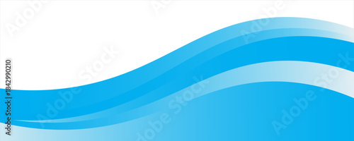 Blue and white business wave banner background. modern