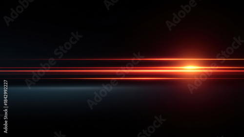 Red light streak horizontal light streak glowing line dark background abstract background glowing red light streaks black background create dynamic futuristic scene with horizontal neon lines
