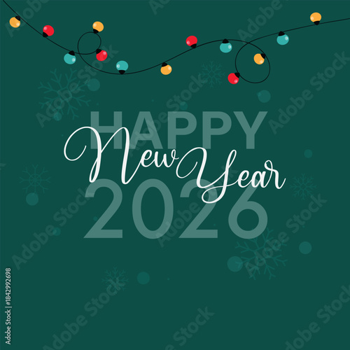 Merry Christmas And Happy New Year Card Vector Design.