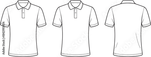 "Shirt Icon Set – T-Shirts, Polo Shirts, Buttoned Shirts, and Casual Wear Vector Designs"