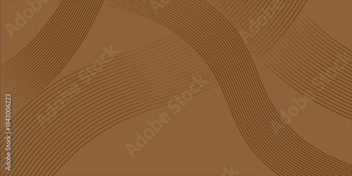 brown color palette with a soft light-to-medium brown background. Curved brown lines