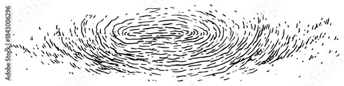 Abstract swirling vortex ink stipple doodle