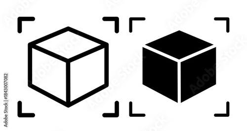 AR Icon collection in filled and stroke style.