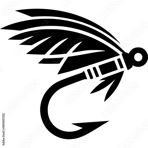 Fly Fishing Fly Icon Vector