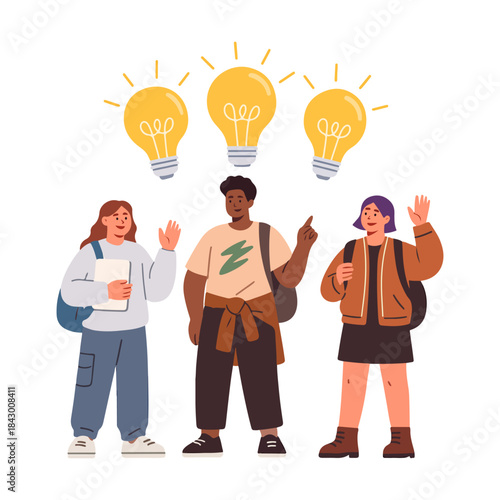 Young Talents Share Their Ideas Enthusiastically On Campus, Heading Towards A Bright Future.