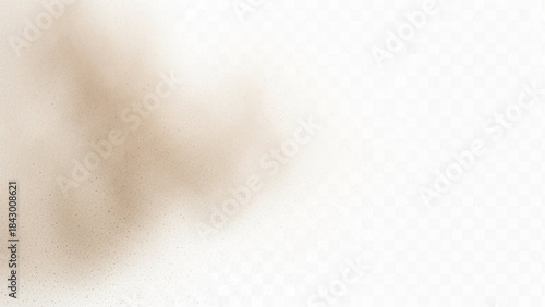 Blurry brown smudge or stain on a white textured surface background