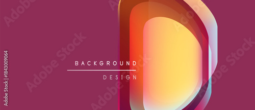 Abstract design features vibrant gradients, letter D, modern aesthetic. Background suitable for digital projects, presentations.