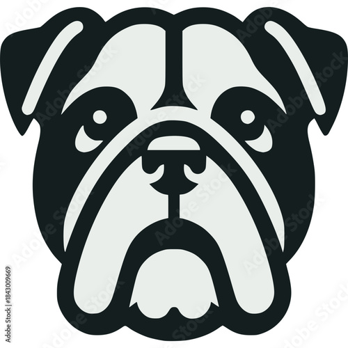 English Bulldog Icon Vector