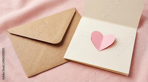 Wallpaper Mural Heart on a card in an envelope for Valentine's Day Torontodigital.ca