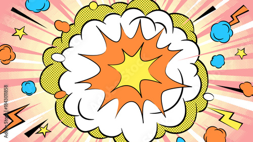 アメコミ風ポップアート背景