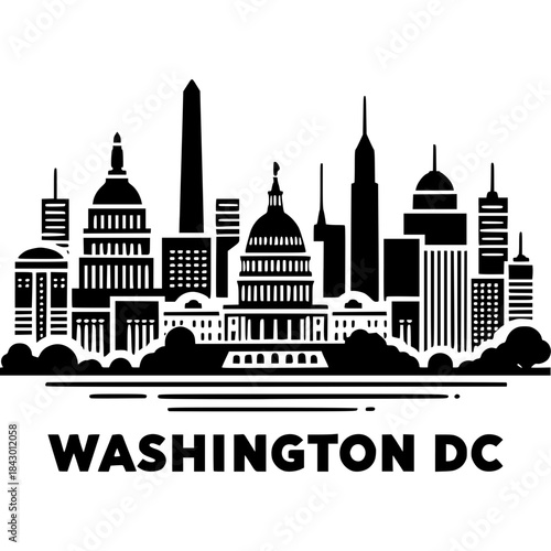 Washington DC Skyline Vector