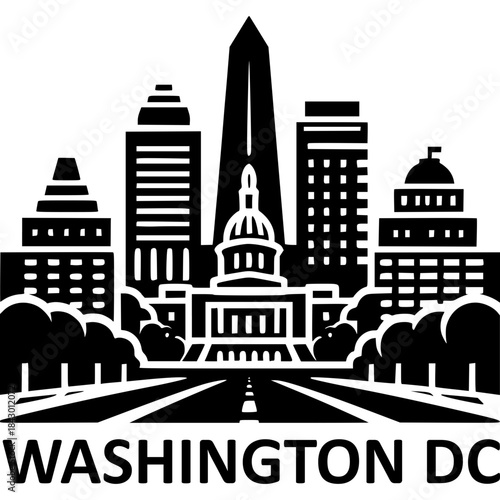 Washington DC Skyline Vector