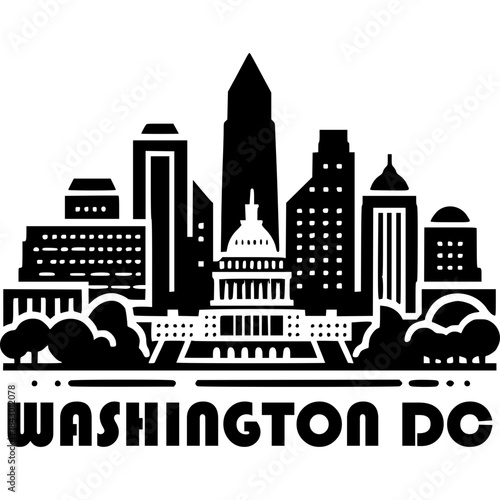 Washington DC Skyline Vector